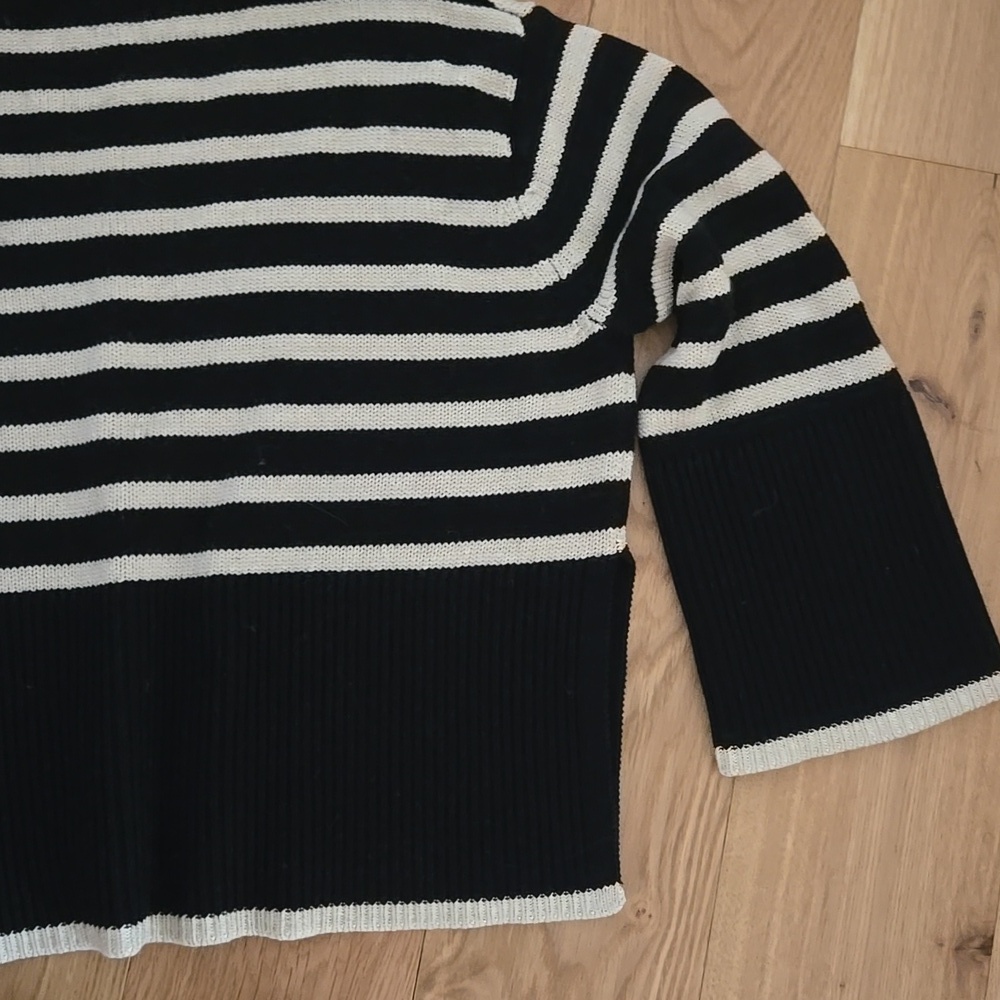 Toteme Signature Striped Turtleneck Sweater, XS, GUC, Wool Blend, Quiet Lux - Picture 3 of 9